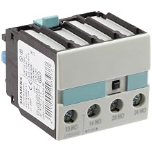Siemens 3RH19 21-1MA20 Auxiliary Switching Block For Contactor, Screw Connection, 2 Pole, Cable Entry From Below, 2 NO Contacts