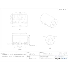 Climax Metal ISCC-037-037-S Clamp Coupling, Stainless Steel Grade 303, 3/8" Bore , 7/8" OD, With 6-32 x 3/8 Set Screw