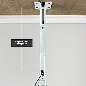 Vivo White Universal Adjustable Wall Ceiling Projector Mount