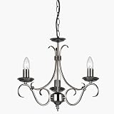 2030 3as Antique Silver Chandelier Light