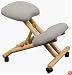 Wooden Ergonomic Kneeling Posture Office Chair w Wheels