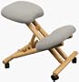 Wooden Ergonomic Kneeling Posture Office Chair w Wheels
