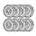 VXB 608 ZZ Skateboard Bearings, Double Shielded, Silver (Pack of 8)