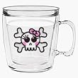 Girly Skull (Bright Eyes) 12 oz Insulated Coffee Mug, Clear