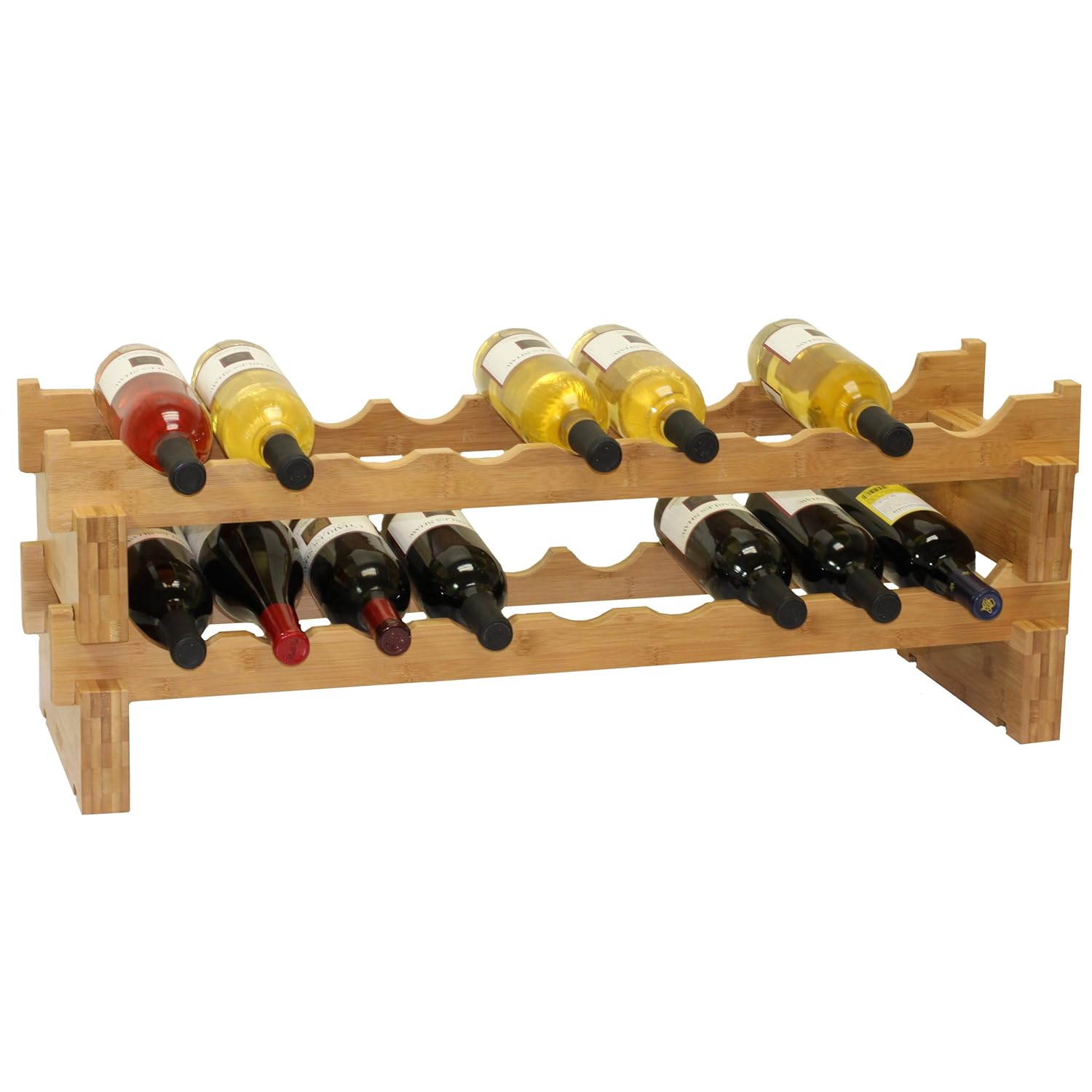 Wooden Wine Racks Natural and Clean in Retro Style