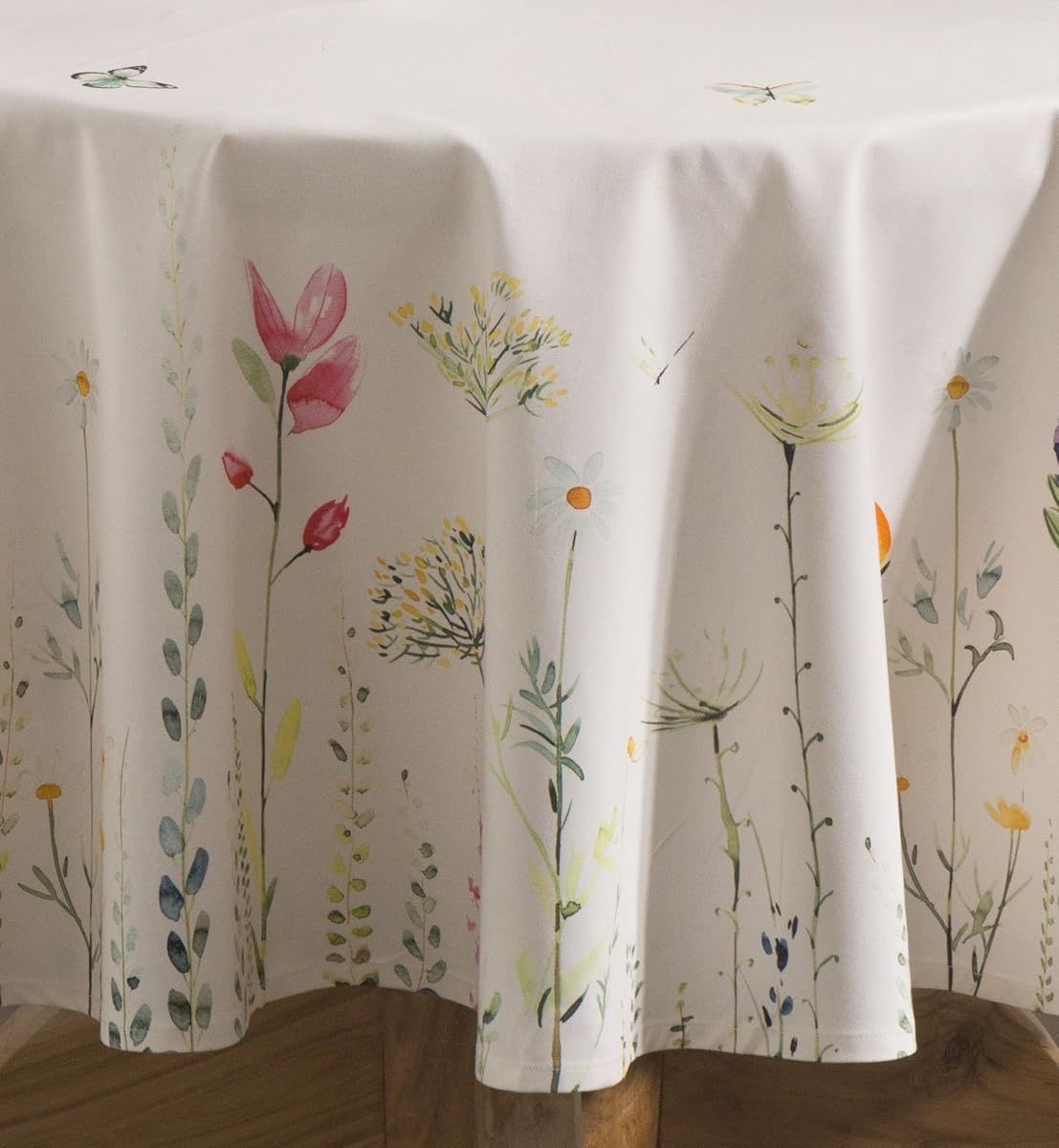 Maison d Hermine Botanical Fresh 100 Cotton Tablecloth 63 Inch Round