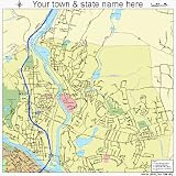 Huge Street & Road Map of Ansonia, Connecticut CT - Printed
poster size wall atlas of your home town