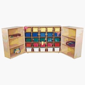 Wood Designs 25501 - 25-Tray Tri-Fold Storage Unit With Clear Trays by Wood Designs