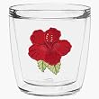 Hibiscus 12 oz Double-Old-Fashioned Insulated Beverage Tumbler, Clear