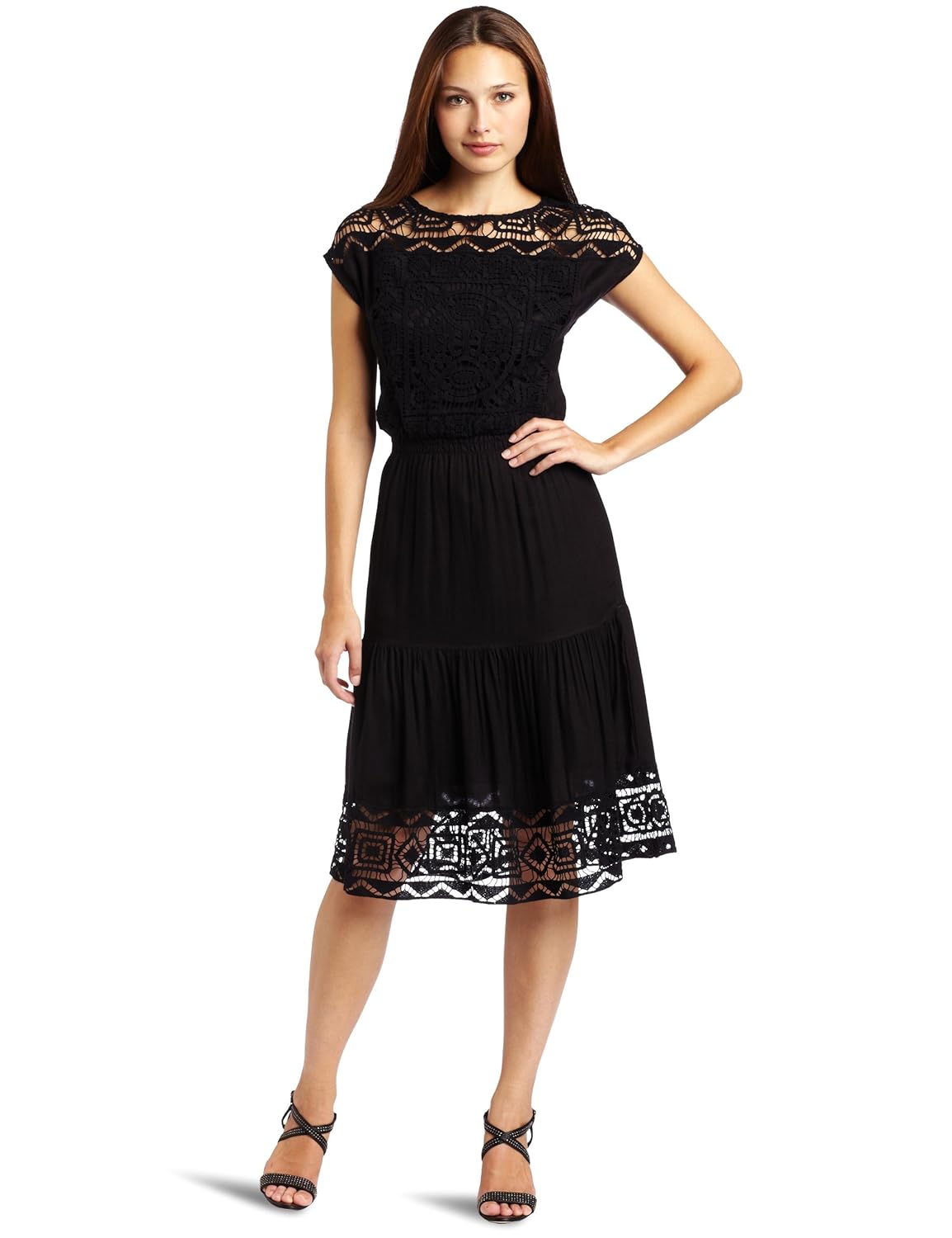 French Connection Women's Holiday Crochet Dress Overview French Connection Women's Holiday Crochet Dress Overview