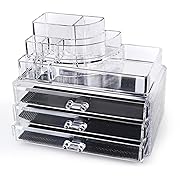 acrylic makeup organizer with drawers