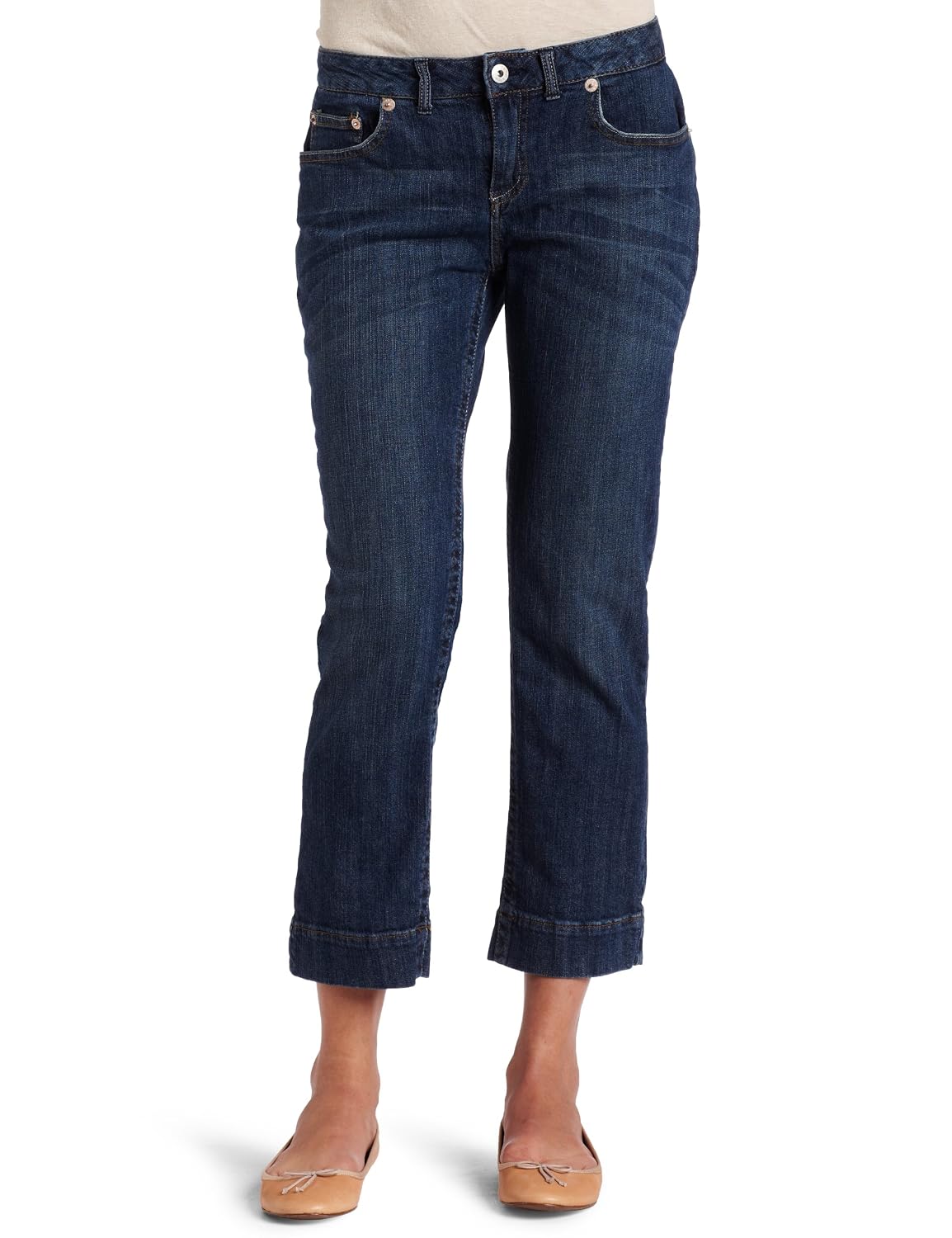 Dickies Women’s 26 Inch Slim Denim Crop Pant, Stonewash/Hand Sanding, 12 from $6.33