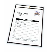 C-Line Stitched Shop Ticket Holders, 6 x 9 Inches, Both Sides Clear, 25 per Box (46069)