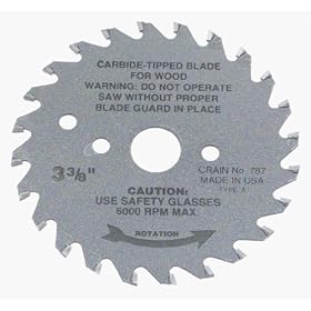 Crain Cutter 787 3-3 8-Inch 24 Tooth Wood Saw Blade for 795 Toe Kick Saw by Crain Cutter