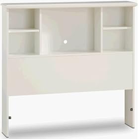 Sand Castle Bookcase Headboard Soft White