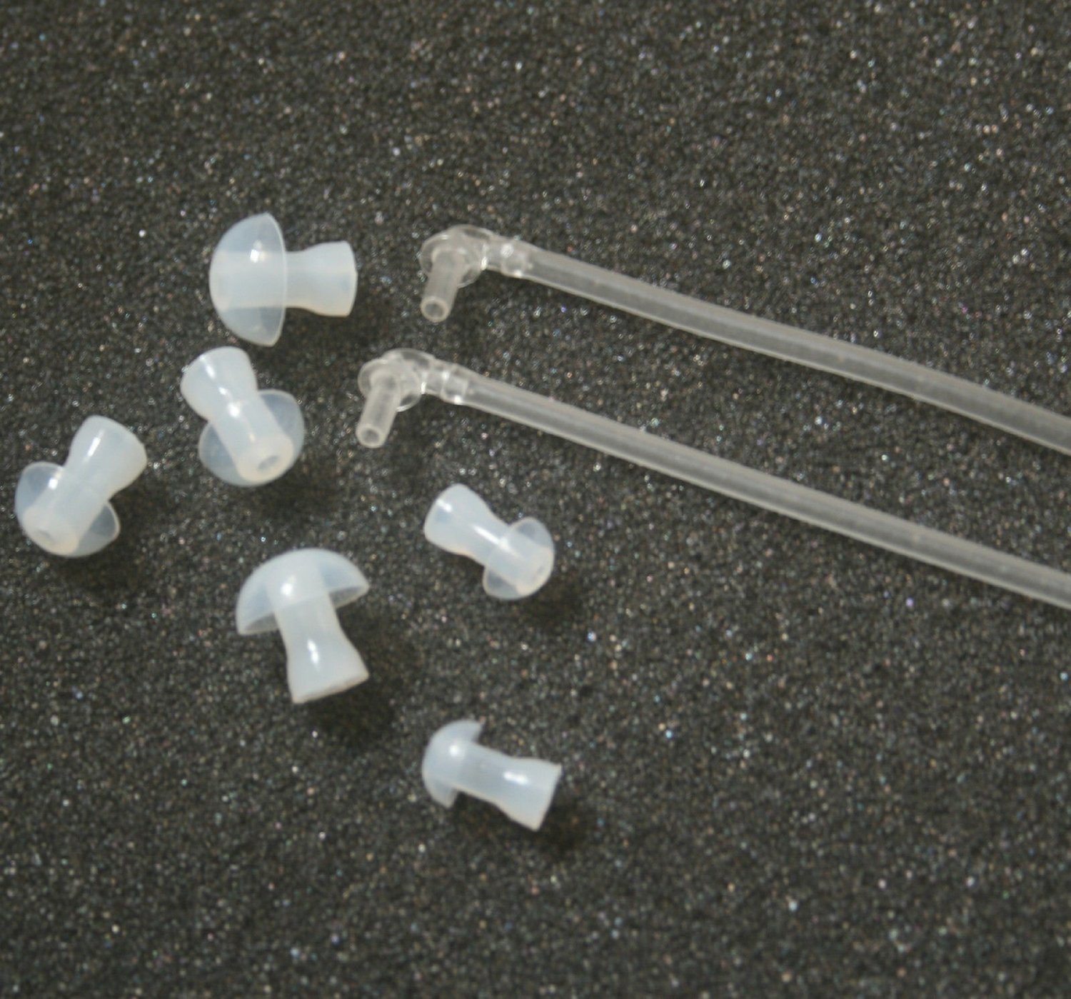 2 Universal Sound Tube + 6 Ear plugs/domes for BTE Hearing Aids(Siemens