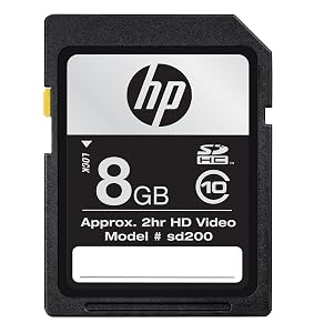 HP 8 GB Class 10 SDHC Flash Memory Card CG788A-AZ (Amazon Frustration Free Packaging)