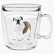 Bull Dog 12 oz Insulated Coffee Mug, Clear