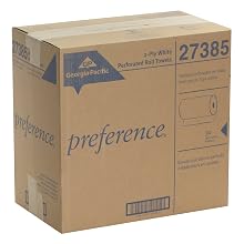 Georgia-Pacific Preference 27385 White 2-Ply Perforated Paper Towel Roll, 8.8" Length x 11" Width (Case of 30 Rolls, 85 per Roll)