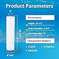 DPM Hayward Quad DEP Cartridge Replacement Set C-6970 DEX200E (80 Sq Ft (25 1/2" Height) DEP80)