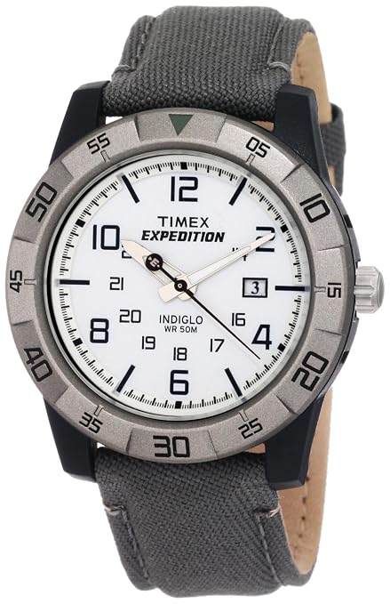 Timex Men's T49864 Expedition Rugged Analog Gray Canvas Strap Watch