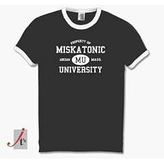 cthulhu MISKATONIC UNIVERSITY ARKHAM Ringer-T-Shirt Schwarz M