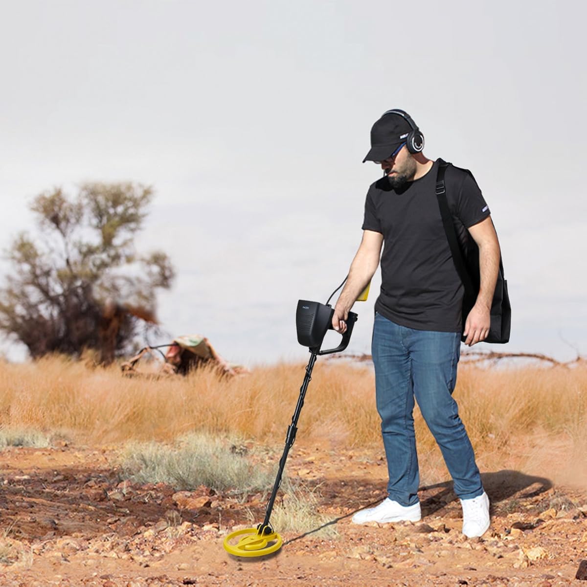 INTEY Classic Metal Detector Lightweight Gold Digger with Pinpoint