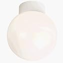1 Lamp 100 Watt Sphere Glass Bathroom Ceiling Light