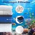 NEWKE 4 Sets of Upgraded Three-Stage Filtration Tank Filter for AquaClear 50 Power Filter