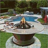 California Outdoor Concepts 700S-AD-PG1-PEB San Simeon-Adobe-Clear Glass-Pebble Granite-LP Gas