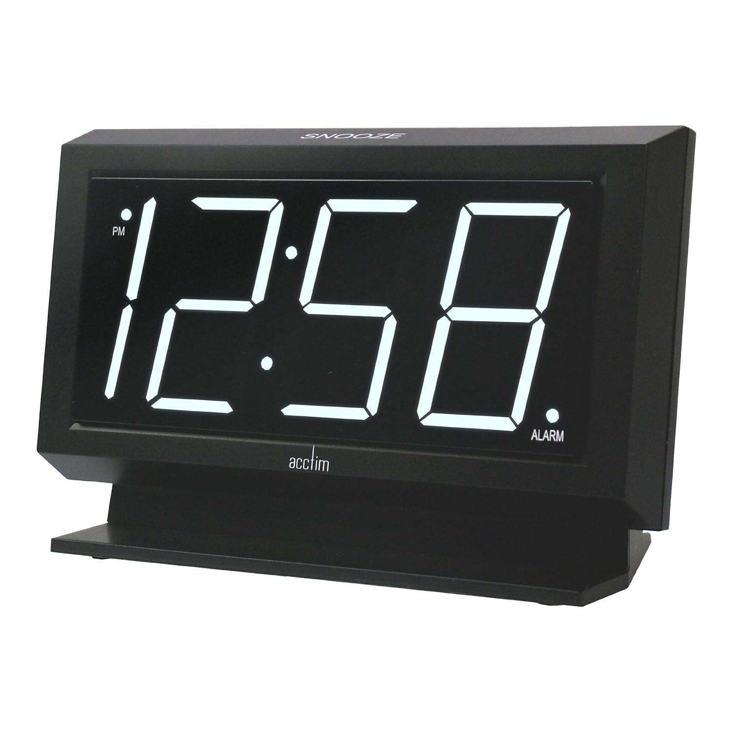 Acctim Labatt Extra Large Digits Black LED Mains Electric Alarm Clock
