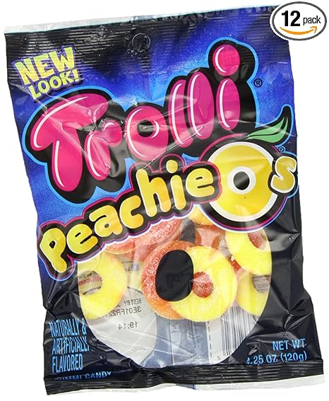 Trolli Peach O'S, 4.25-Ounce (Pack of 12)