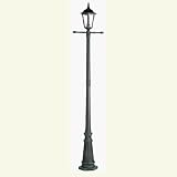 Black & Green Weathered Effect Outdoor Lamp Post 2.2 Metre