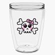 Girly Skull (Bright Eyes) 16 oz Insulated Beverage Tumbler, Clear