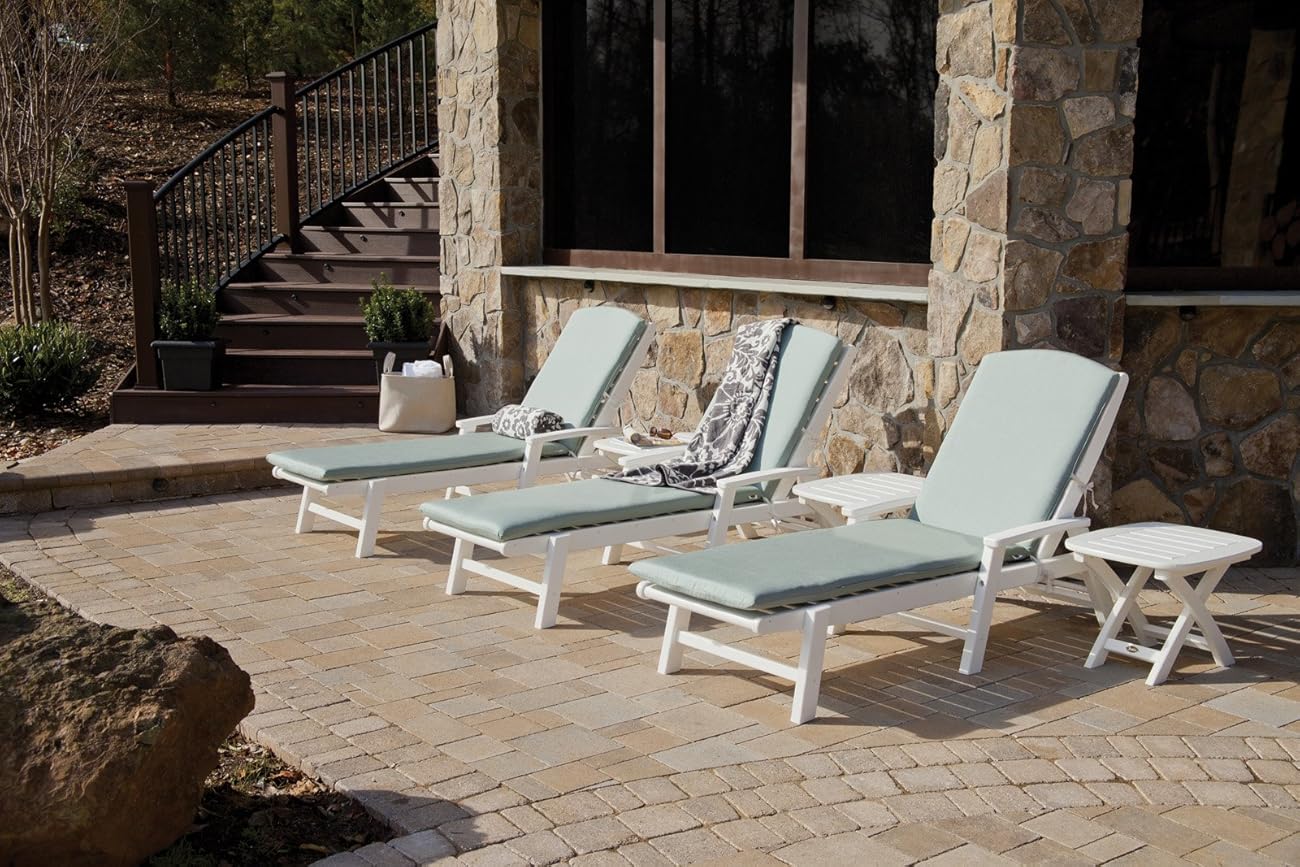 Trex Outdoor Furniture Yacht Club Stackable Chaise Lounger with Arms