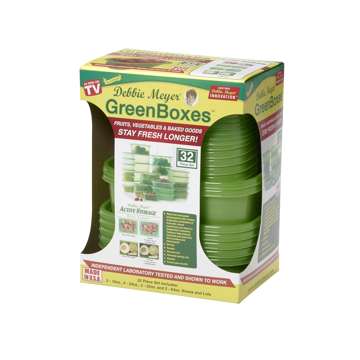 Debbie Meyer 32 Piece UltraLite GreenBoxes Green , New, Free Shipping