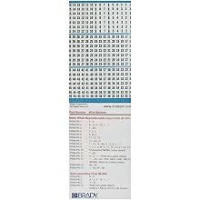 Brady PWM-PK-3 B-500 Matte Repositionable Vinyl Cloth, Black On White Color Porta-Pack Number Wire Markers, Legend "1 Thru 45" (Pack Of 10)