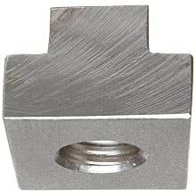Stainless Steel T-Slot Nut, Black Oxide Finish, Grade 2, Right Hand Threads, Class 2B 3/4"-10 Threads, 1" Height Slot Depth, Made in US