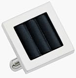 Colibri Stainless Steel w/ Rubber Insets Cuff Links