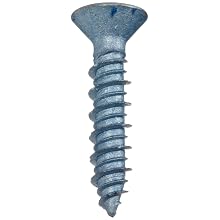 Wej-It Stalgard Coated Carbon Steel Flat Head Concrete Screw, USA Made, #3 Phillips Drive, 1/4" Diameter, 1-3/4" Length, Pack of (100)