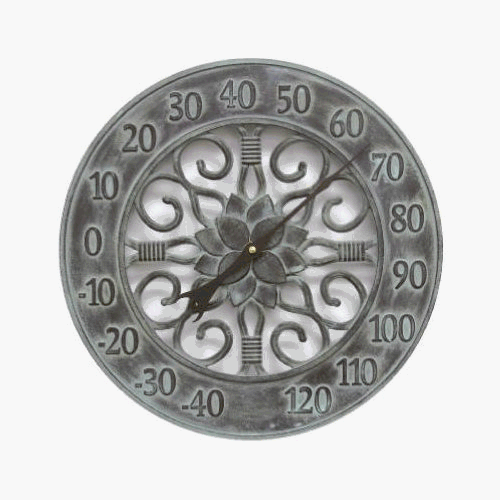 Chaney Instruments Acu-Rite 46040 14-inch Cast Aluminum Thermometer, Verdi