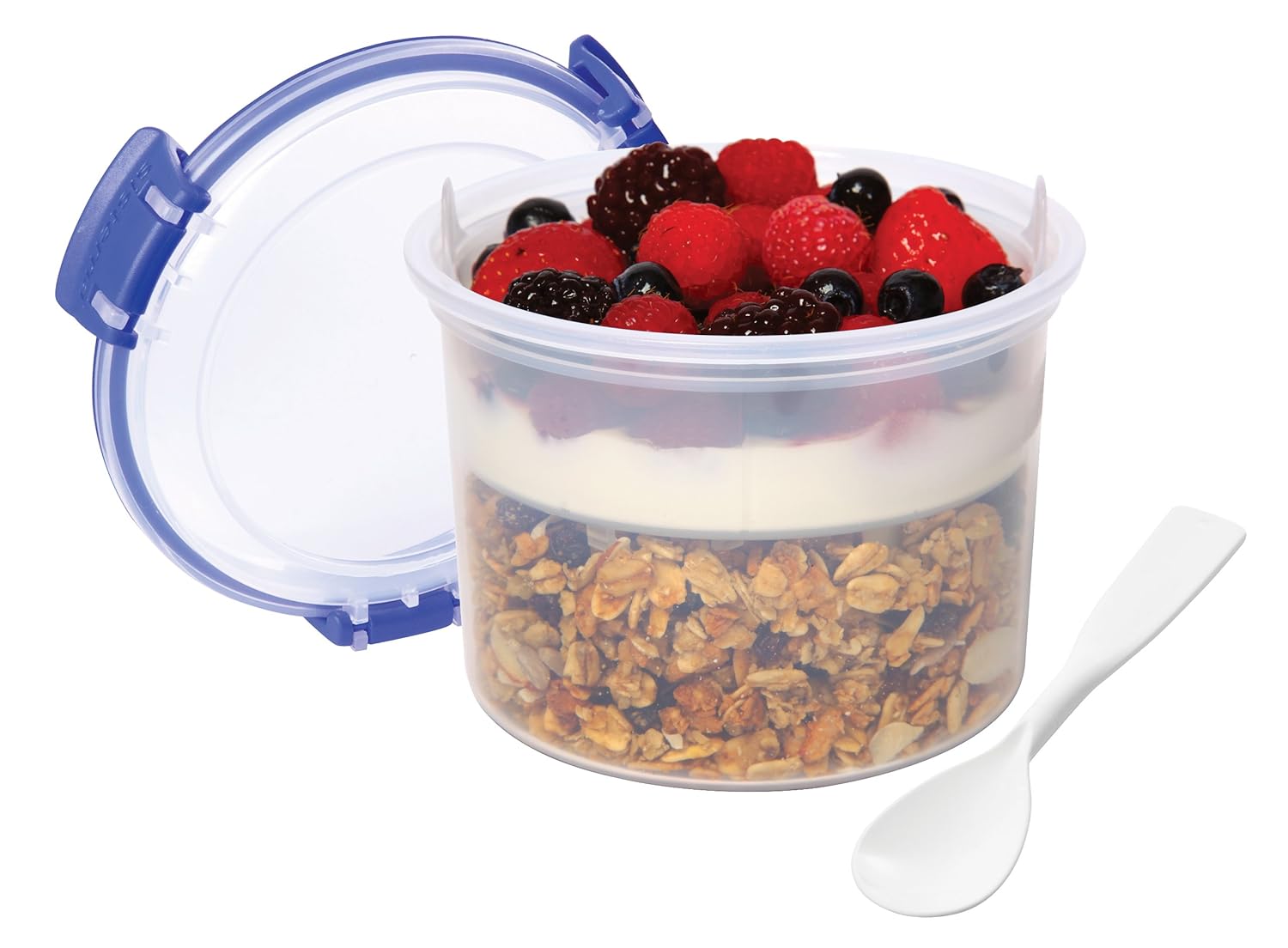 Sistema Klip It Breakfast to Go Container Clear Cereal Granola Milk