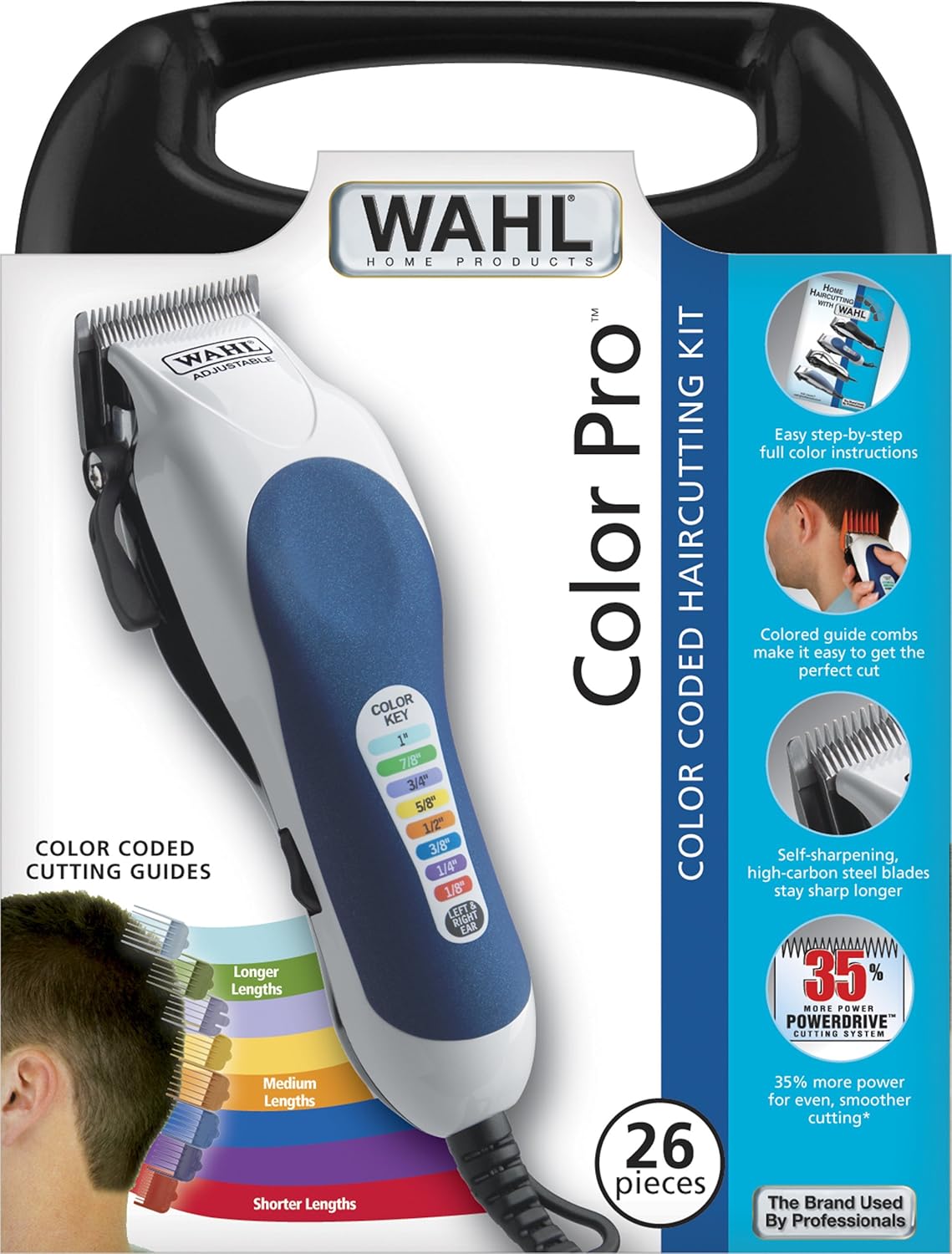 Wahl 793001001 Color Pro Hair Clipper Kit26 Piece Kit , New, Free