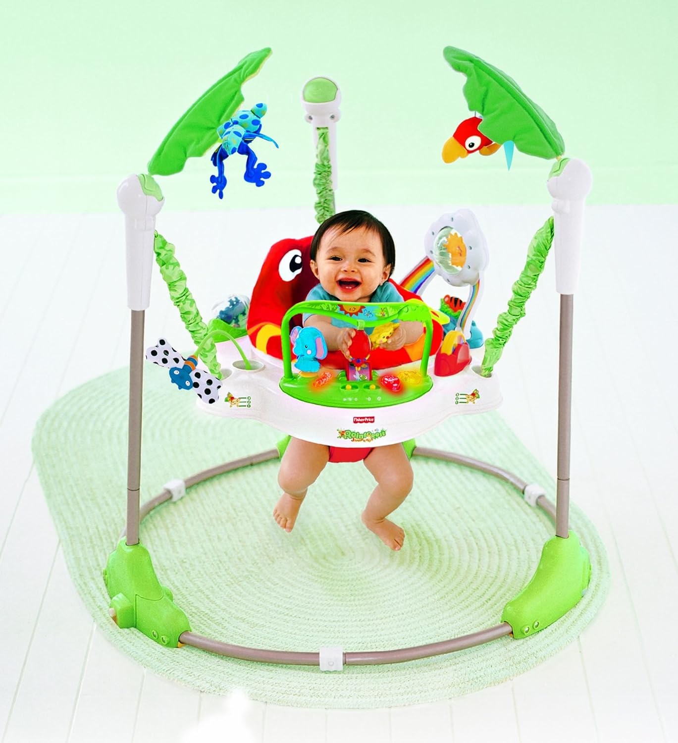 NEW Fisher Price Baby Rainforest Jumperoo Activity Bouncers Toy Lights