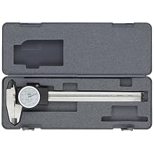 Brown & Sharpe 05.20001 Dial Caliper, Stainless Steel, White Face, 0-6" Range, +/-0.001" Accuracy, 0.1" Resolution, Meets DIN 862 Specifications