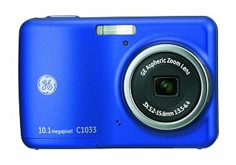 GE C1033 10MP Digital Camera with 3X Optical Zoom and 2.4 Inch LCD with Auto Brightness (Purple)