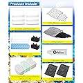 Tofcbye 35 Pcs Filter Media Kit Includes Water Polishing Pad, Bio-Foam Pad, Ammonia/Phosphate/Nitrite Remover, 500g BioMax Media, 500g Carbon, Silicone Lube, Filter Mesh Bag 
