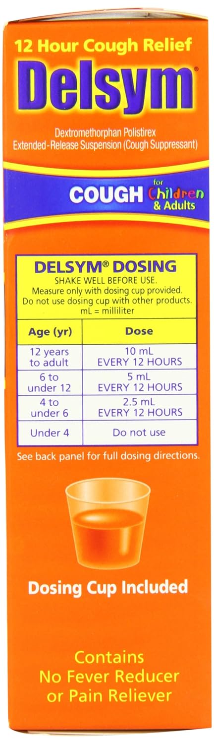 Amazon.com: Delsym Children's Cough Suppressant, Orange, 5 Ounce ... Amazon.com: Delsym Children's Cough Suppressant, Orange, 5 Ounce ...