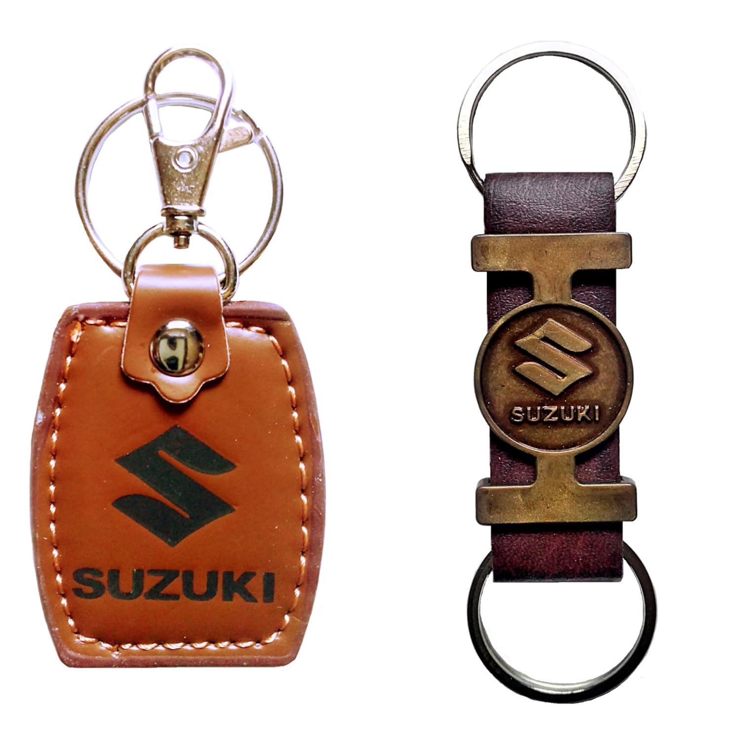 Super SUZUKI Logo Leather Car Keychain available at Amazon for Rs.149