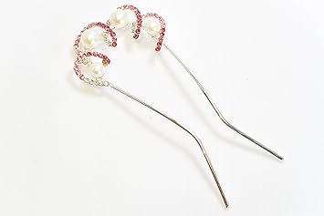 【クリックで詳細表示】選べる 7 タイプ レディース ヘア アクセサリー かんざし 髪飾り 【FRIEND STREET】 (3 ツイスト ローズ)： スポーツ＆アウトドア